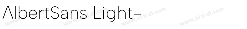 AlbertSans Light字体转换
